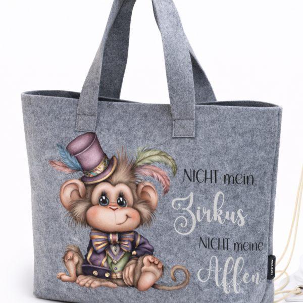Turnbeutel oder Filz-Shopper "Zirkus"