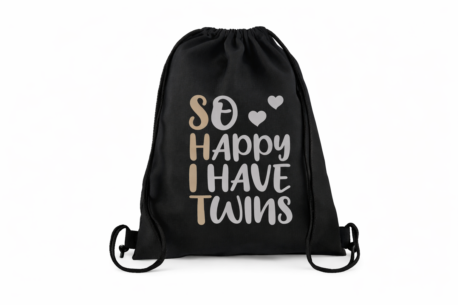 Zwillings-Turnbeutel "So happy"