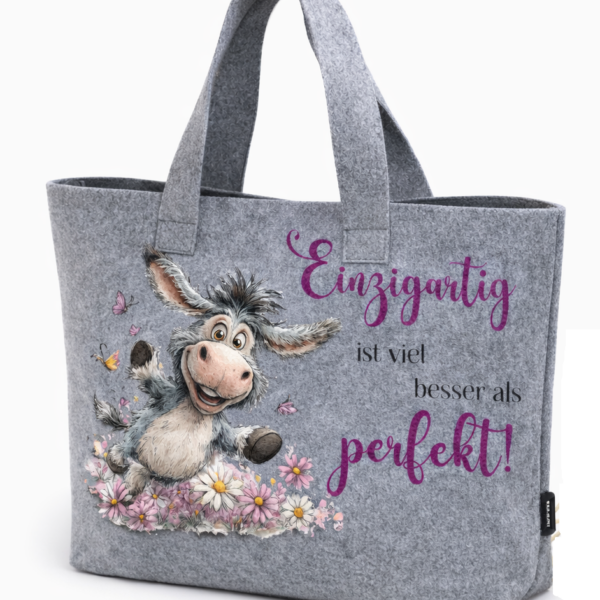 Turnbeutel oder Filz-Shopper "Einzigartig"