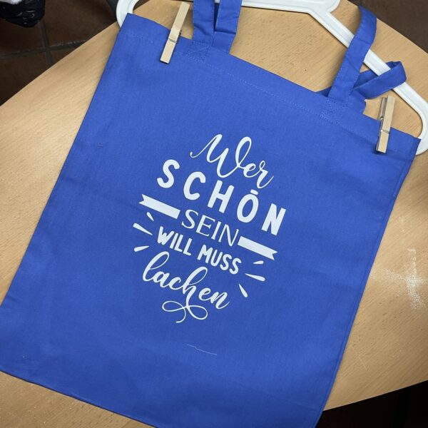 Stoffbeutel 'Wer schön sein will'