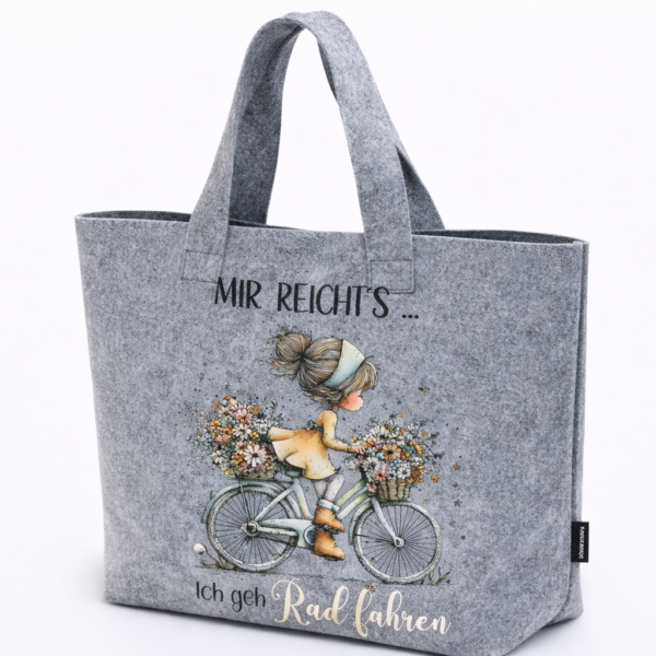 Turnbeutel oder Filz-Shopper "Rad fahren"