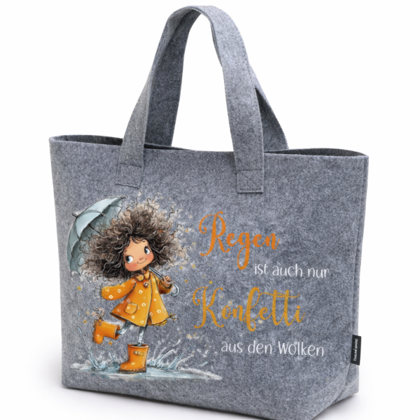 Turnbeutel oder Filz-Shopper "Regen"