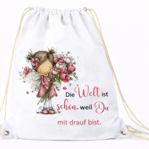 Turnbeutel oder Filz-Shopper "Die Welt ist schön..."