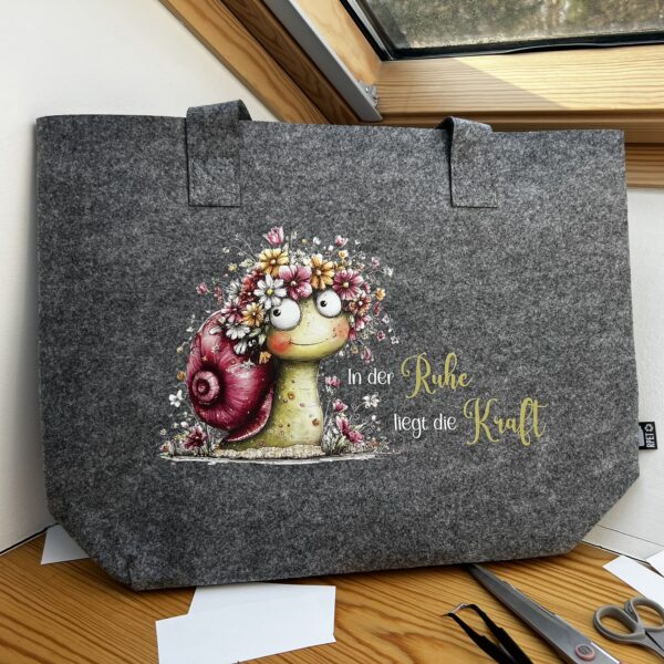 Turnbeutel oder Filz-Shopper "Ruhe"